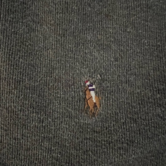 Vintage Polo by Ralph Lauren 1/4 Zip Sweatshirt Sage Green - Picture 9 of 9